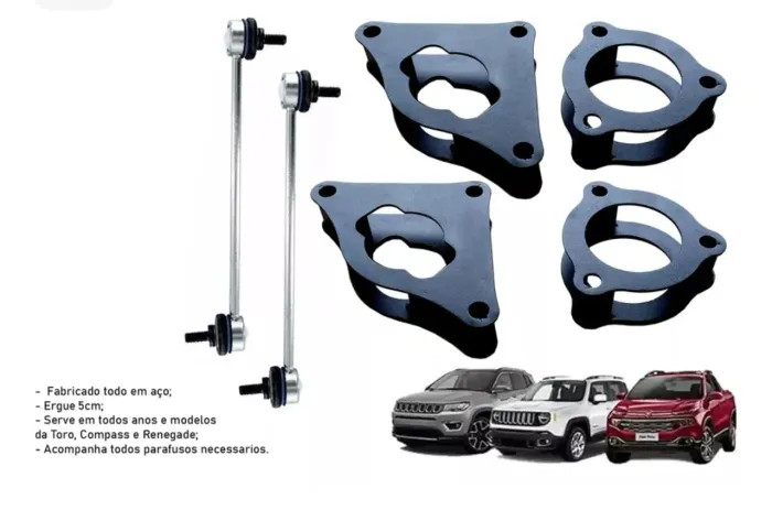 Calço 5 Cm Fiat Toro Jeep Renegade E Compass