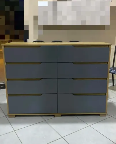 Cômoda 8 Gavetas - freijó cinza *