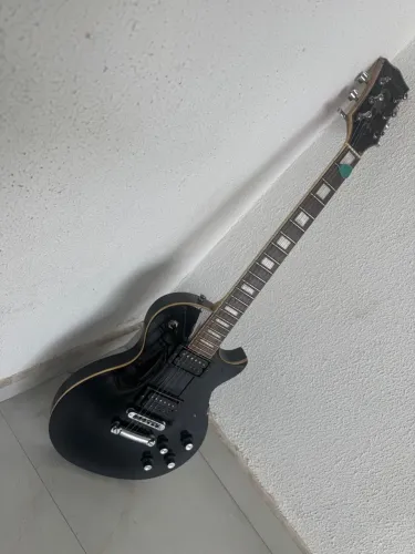 Guitarra Elétrica Preta les paul golden avalio trocas 