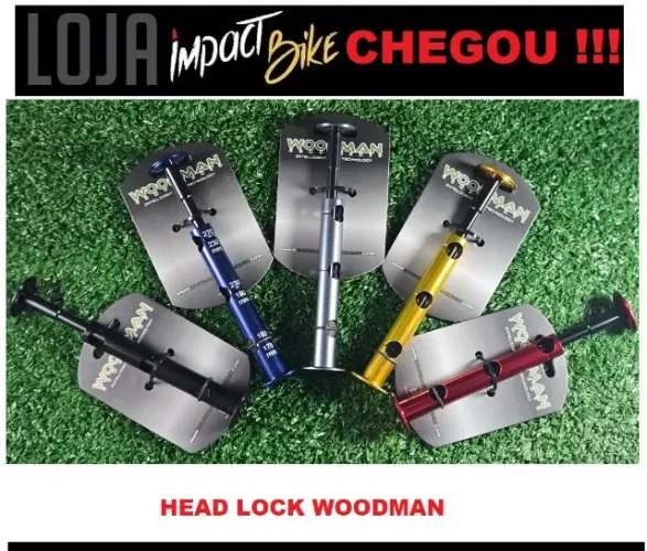 PARAFUSO BICICLETA SPEED MTB BMX HEAD LOCK WOODMAN PARA GARFOS OVER 1/8 VARIAS CORES