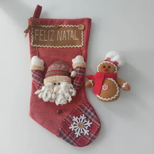 Enfeites Natal Bota Porta e Boneco Ginger