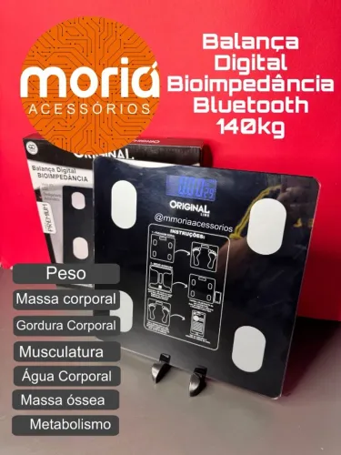 Balança de Bioimpedancia Corporal Digital com Bluetooth 140KG