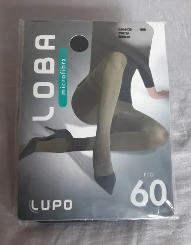 Meia Calça Microfibra Lupo Loba Fio 60 - preta - ITENS NOVOS