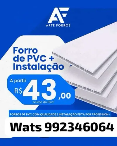 Forros de PVC instrutura metál