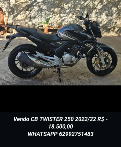 Vendo CB TWISTER 250 2022/22 R$ 18.500,00