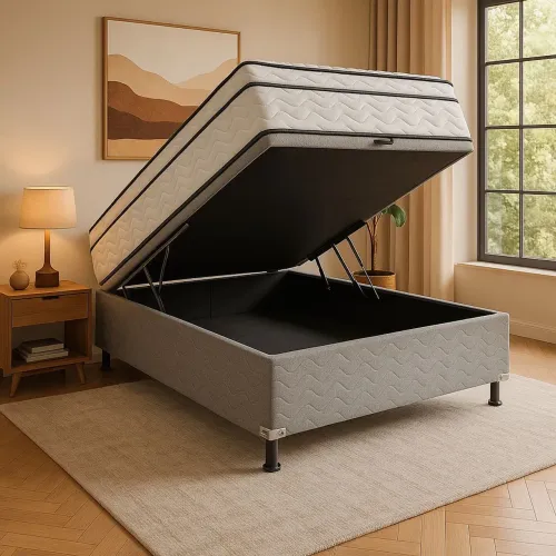 Cama Box Bau Casal Napole Soft Flex (Entrega grátis e imediata p/Fortaleza)