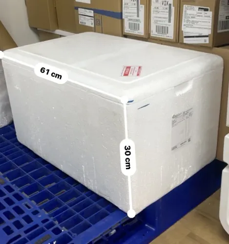 Caixa de isopor 60L seminovas