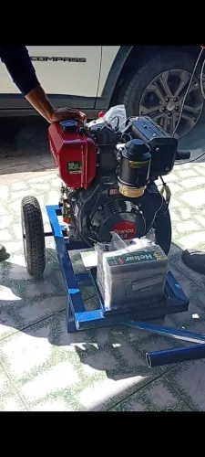 Motor Diesel 13HP Partida Elétrica + Bomba 3 Estágios no Carrinho (Semi-novo)<br>