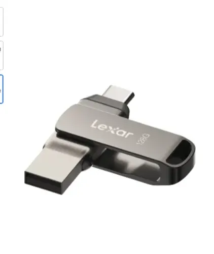 Pen Drive Lexar 128GB USB-C Cinza JumpDrive D400 USB 3.2