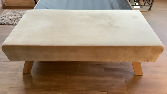 Box bicama cama auxiliar em eucalipto semi nova pouco utilizada