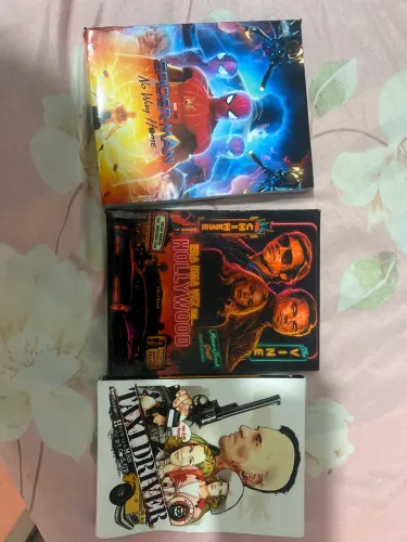 Kit 3 luvas para Blu ray spider man, era uma vez em em Hollywood e táxi Driver