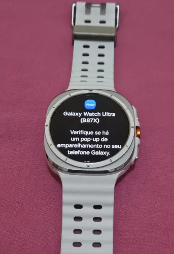 Galaxy Watch Ultra White 47mm LTE 32GB, AI, GPS, Bluetooth, Novo, Caixa, Nota, Gar, Troco 