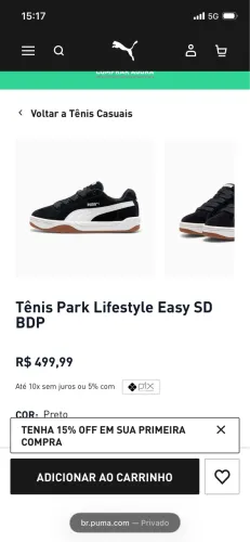 Tênis puma lifestyle 