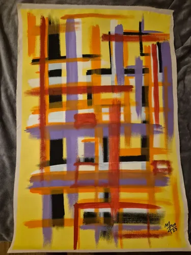 Arte abstrata- acrílica sobre tela