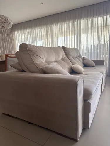 Sofá Retrátil Bege