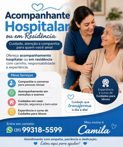 Acompanhante Idoso Hospital e Residência 