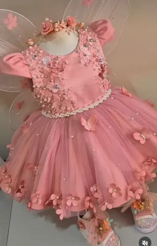 Vestido Infantil Jardim Encantado das Borboletas