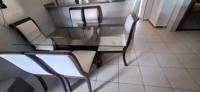 messa de luxo 6 cadeiras