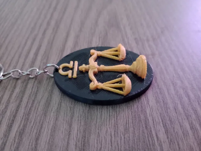 Chaveiro 3d Signo Libra Balança