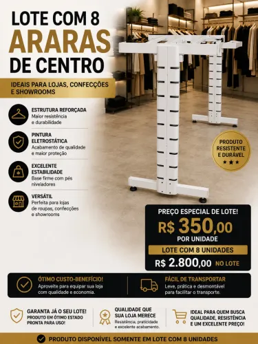 Araras premium em ótimo estado