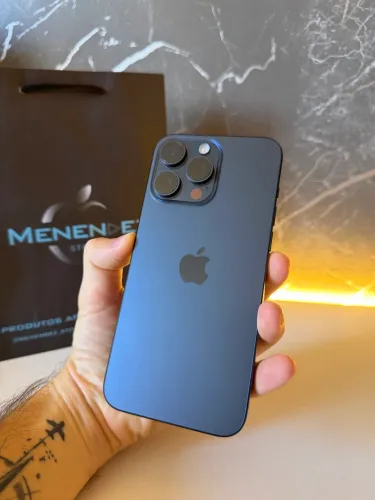 Iphone 15 Pro Max 256gb Blua Titanium, Bateria 100% e Garantia Apple! TROCAS