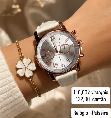 Relógio Feminino com Pulseira de Aço