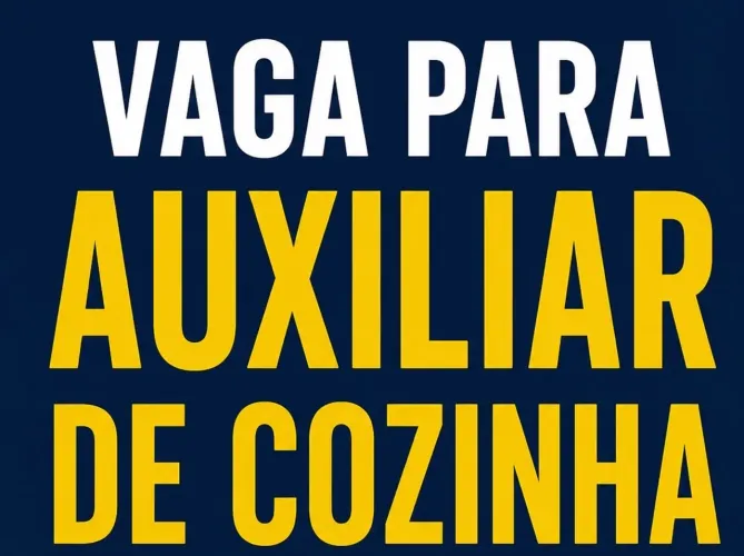 Vaga p auxiliar de cozinha (Excelente horário)