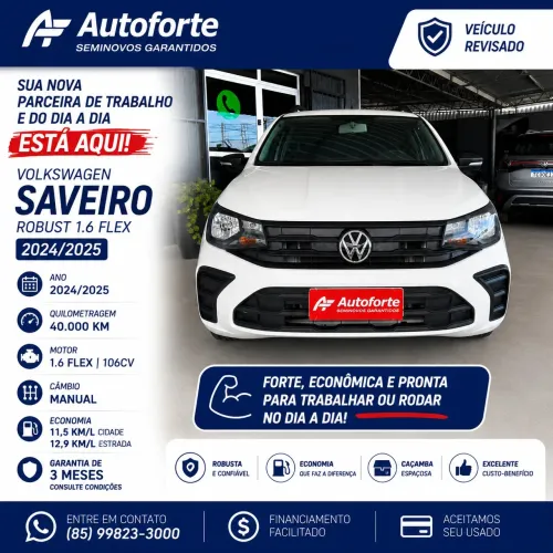 Volkswagen Saveiro Robust 1.6 Total Flex 8V 2025