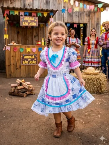 Vestido festa Junina infantil 