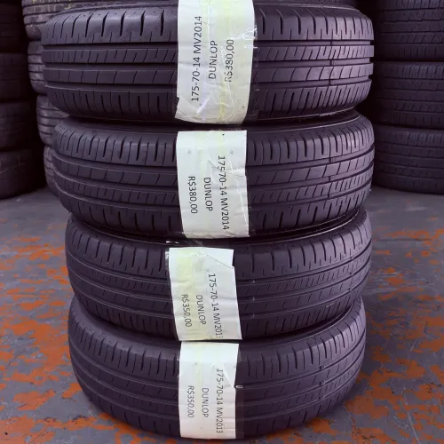 4 PNEUS 175 70 14 DUNLOP SEMI NOVOS