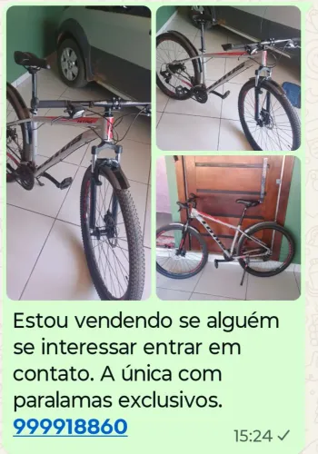 Bicicleta exclusiva com paralamas