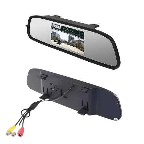Retrovisor com tela para câmera de ré