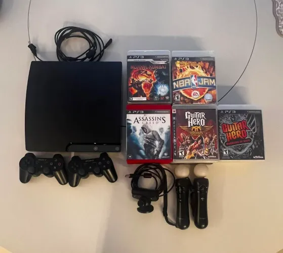 PS3 + PSMove 3 jogos