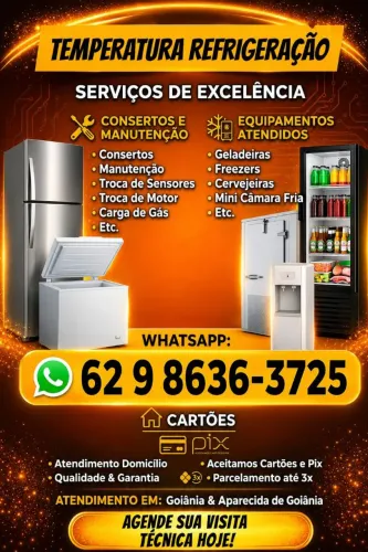 Peça seu orçamento:Consertos e Manutenção em Geladeiras,Freezer,Cervejeiras e outros