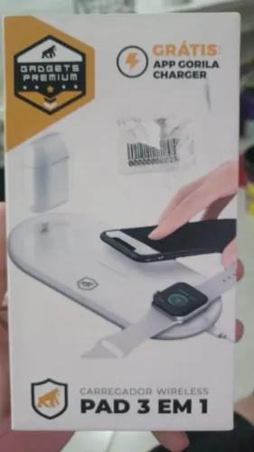 Carregador Wireless 3 em 1 - Celular, Smartwatch e Fone