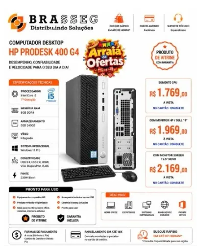 ultimo cpu hp garantia e nota (vitrine)