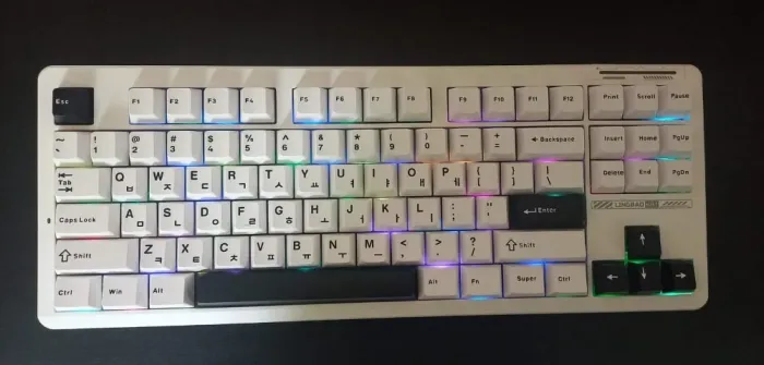 Teclado Mecânico Lingbao K87 Tri-Mode Sem Fio Layout TKL