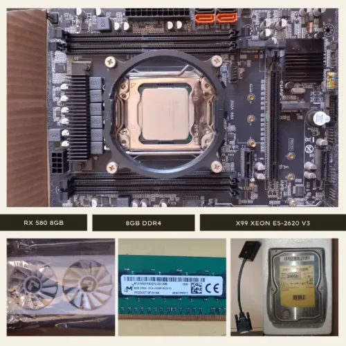 Kit Gamer X99 Xeon E5-2620 v3 + RX 580 8GB + 8GB DDR4