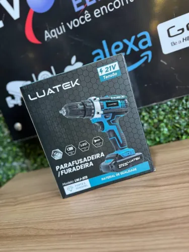 Parafusadeira e Furadeira 21V LUATEK - PRODUTO NOVO COM GARANTIA