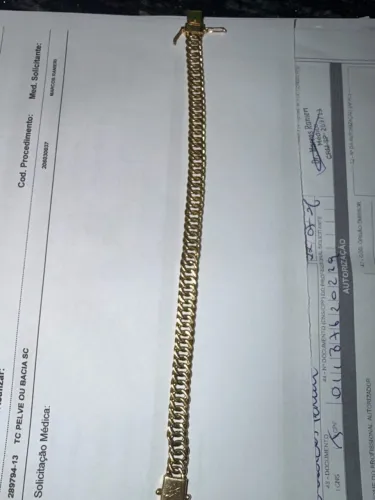 Pulseira drumet dupla 20 gramas de ouro
