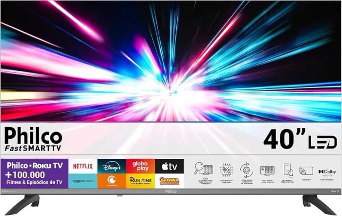 NEGOCIÁVEL Smart TV NOVA 40" Philco Roku TV HDR10 | Dolby Áudio, P40CRA