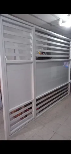 PORTÕES P GARAGEM PORTAS JANELAS EM ALUMÍNIO BRANCO PRETO FOSCO. 