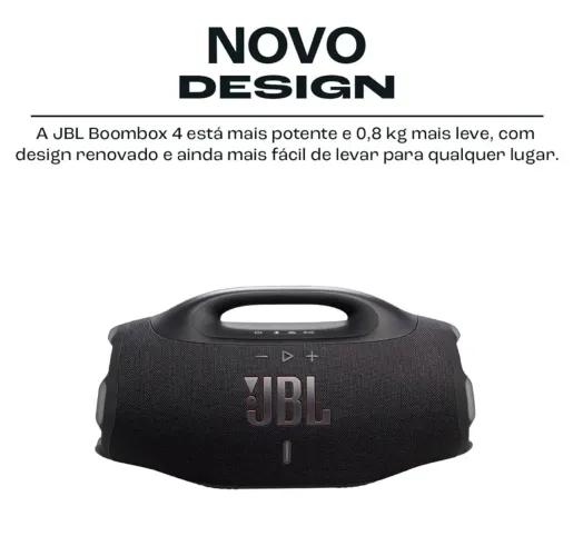 Vendo BOOMBOX 4 JBL. NOVA. ACOMPANHA CAPA CASE IMPERMEÁVEL