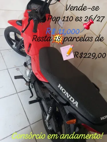 Vende-se moto pop 110es 26/27 em andamento