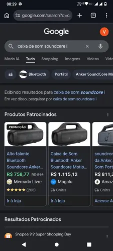 Caixa irmã da JBL pode pesquisar o preço