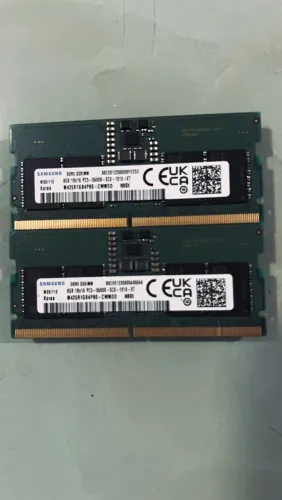 Kit memória RAM Notebook DDR5 Samsung 16GB (2x8gb) 5600Mhz