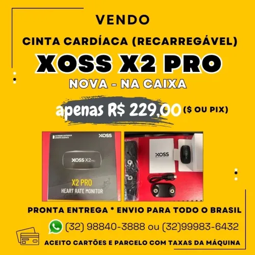 Cinta cardiaca XOSS X2 Pro - Nova! 