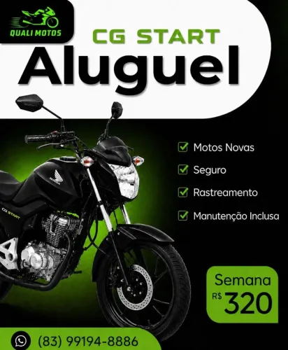 Alugue: Moto Honda Zero Km! CG Start 2026