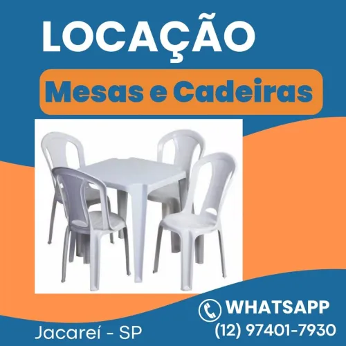 Locação de mesas e cadeiras 
