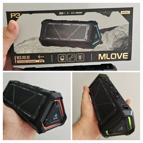 Caixa de Som Bluetooth 30W RMS mifa Mlove. Com Leds e Resistente a Chuva.